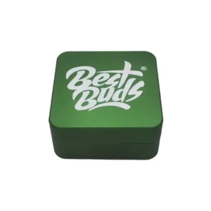 Best buds flat square aluminium grinder grass 50mm