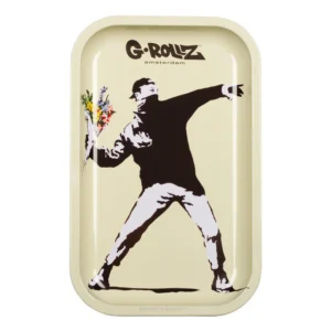 G-Rollz | Banksy's Graffiti 'Flower Thrower' Medium Tray
