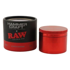 Raw Hammer craft Large alluminium grinder Red 60mm