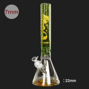 Limited Edition Mixed Milky Way Green Beakers - H:40cm - Ø:50mm SG:18.8mm - 7mm thickness