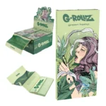 G-Rollz | 'Reggae Rap' - Organic Green Hemp 50 KS Slim Papers + Tips & Tray